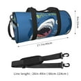 thumbnail image 4 of KLL Great White Shark Duffle Bag For Men Women Sport Gym Fitness Tote Travel Training Workout Basketball Football Weekender, 4 of 8