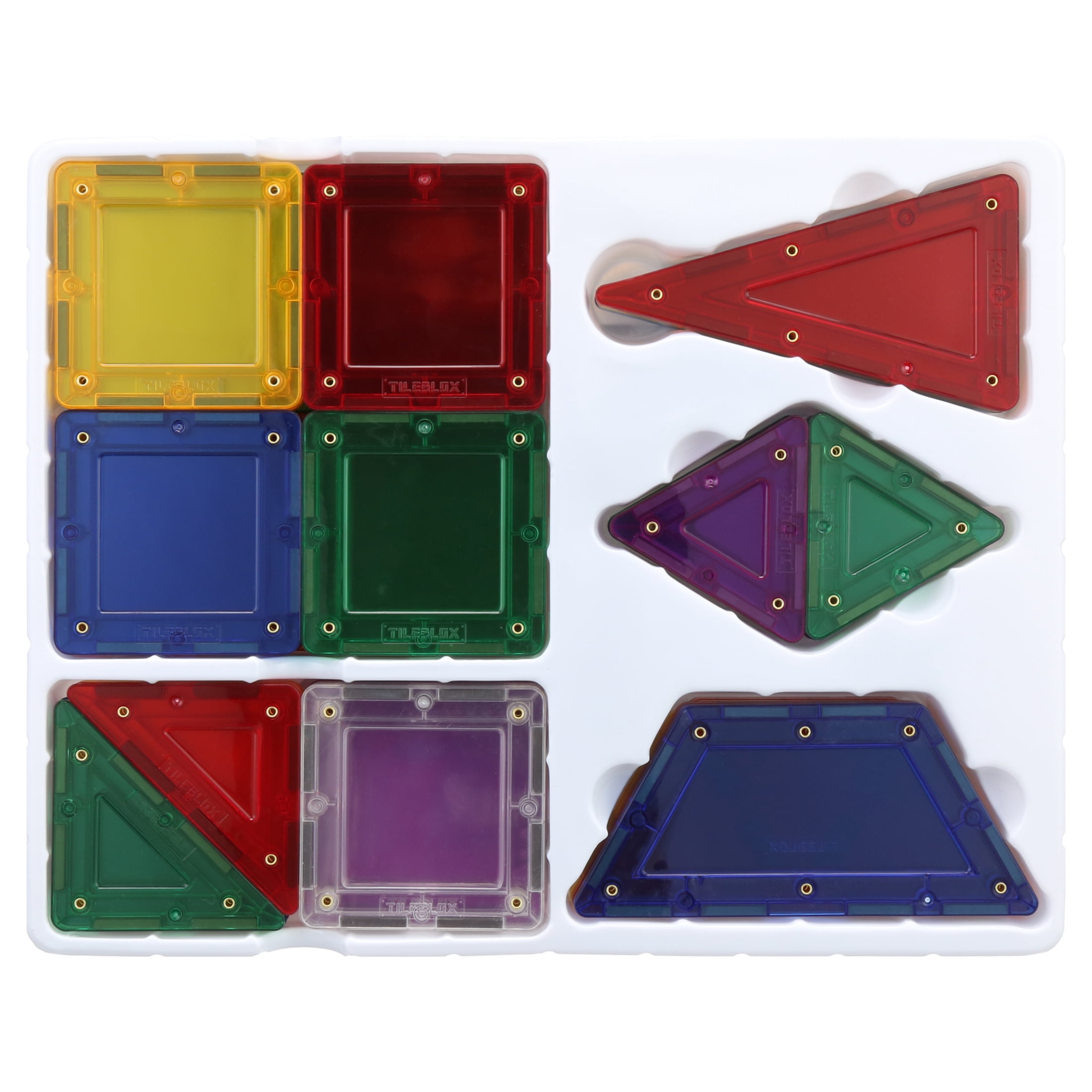 Tileblox Rainbow Multicolor Magnetic Tiles 42 Pieces