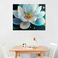 thumbnail image 2 of Lotus Flower Wall Art, Lotus Flower Canvas Wall Art, Abstract Lotus Painting, Zen Canvas Wall Art, Lotus Art Print, Lotus Wall Decor, Spiritual Wall Decor, Living Room Bedroom Decor (Black Metal Frame, 2 of 6