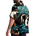 thumbnail image 3 of Platypus Men's Short Sleeve Beach Shirts Hawaiian Button Down Casual Summer Printed Unisex Top, 3 of 6