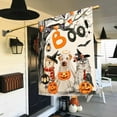 thumbnail image 2 of Halloween Boo House Flag Vertical Double Sided,Scary Pumpkin Ghost Spooky Dog 28 x 40 Inch Burlap Welcome Yard Flag for Halloween Farmhouse Holiday Yard Outdoor Decoration, 2 of 6