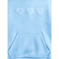 thumbnail image 2 of Wonder Nation Girls Fleece Hoodie and Wide Leg Sweatpants Set, 2-Piece, Sizes 4-18, 2 of 3