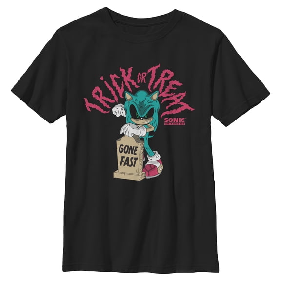 Boys Sonic the Hedgehog Trick-Or-Treat Gone Fast T Shirt