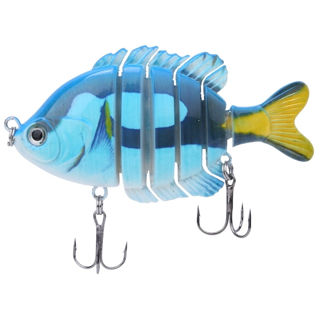 Bionic Segmentos múltiples Cebo Señuelo para peces Forma de tilapia con anzuelo triple Aparejos de pesca 8.5cm6 #