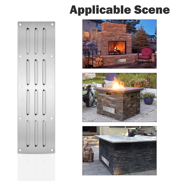 Stainless Steel Venting Panel for Grill Accessory Vent with Screen Suitable for Outdoor Kitchen