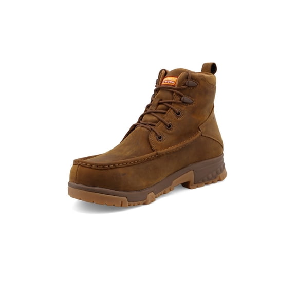 Twisted X Work Boots Mens 6" Leather 12 M Distressed Saddle MXCNW01