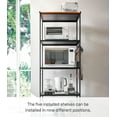 thumbnail image 4 of Yamazaki Home Storage Rack - Three Sizes, Black, Steel, 67-Inch, Supports 64.9 pounds, Adjustable, 4 of 7