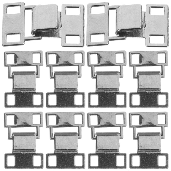 DRAFIDEEP Metal Pant Hooks Silver Sewing Fasteners for Clothes and Underwear