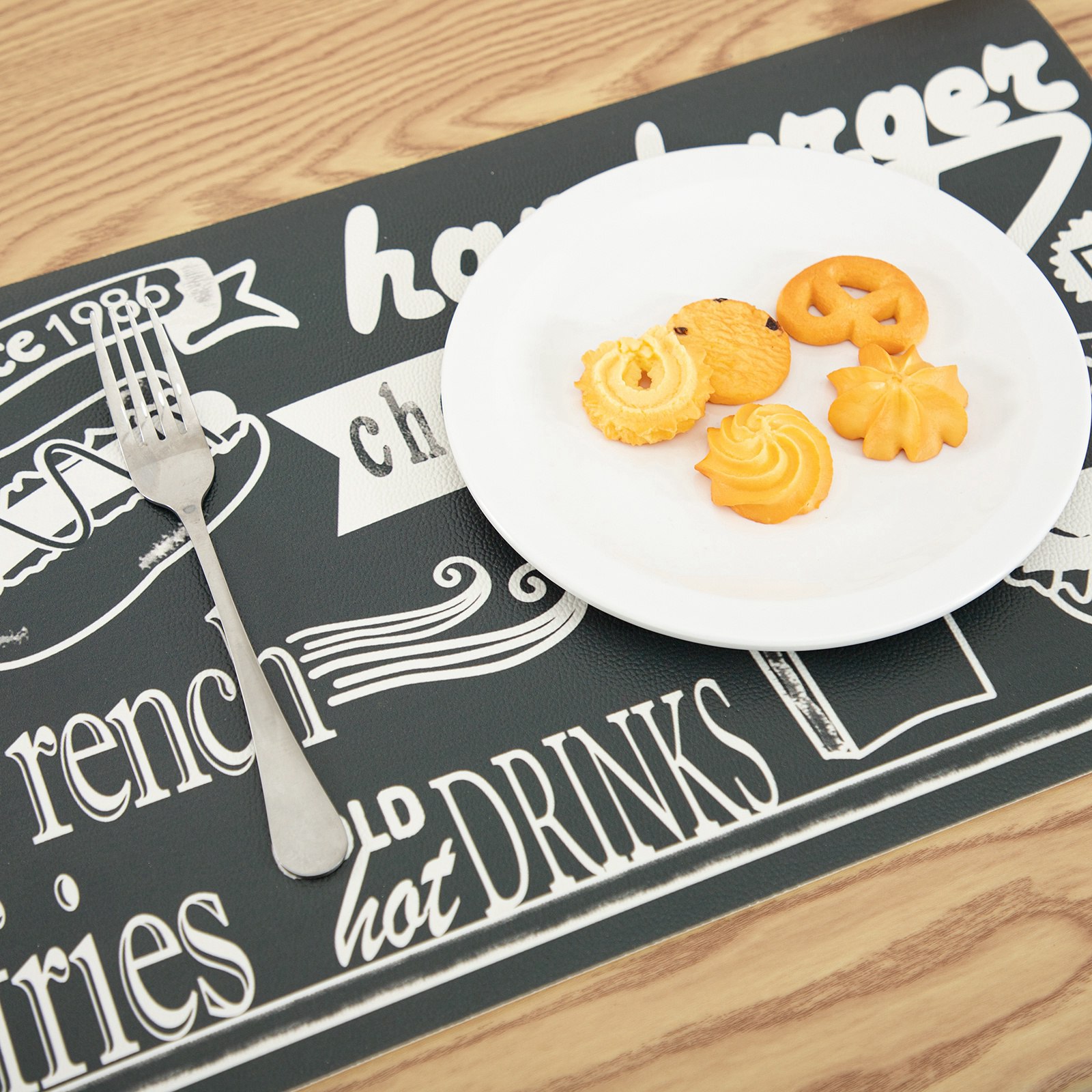 RAY STAR Placemats Set of 4, Vinyl Washable Wipeable Place Mats-12inx18in, Heat Resistant Waterproof Place Mat