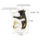 thumbnail image 2 of Broche de aceite goteante con diseño de abrazo de gato bicolor negro serie Tai Chi, 2 piezas, 2 of 5
