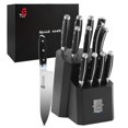 thumbnail image 1 of Juego de cuchillos TUO BLACK HAWK SERIES 12 piezas con bloque de madera, 1 of 6