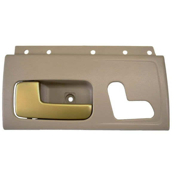 PT Auto Warehouse FO-2385ME-FL - Inner Interior Inside Door Handle, Beige Housing with Chrome Lever (Golden Brush) - Driver Side Front Fits select: 2003-2011 LINCOLN TOWN CAR
