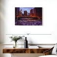 thumbnail image 3 of Elephant Stock Chicago Frozen River Cityscape Wall Art - Horizontal Canvas Wall Art - Living Room Wall Decor - Places Canvas - Brown And Gray Decor - 30" x 20", 3 of 8