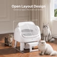 thumbnail image 6 of PetPivot AutoScooper 12 Self Cleaning Cat Litter Box, Automatic Litter Box with Open Top, Safety Sensors, Anti-Pinch, Easy Step, White, 6 of 9
