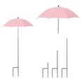 thumbnail image 2 of Upgraded Plant Umbrellas for Outdoor Plants, Larger Garden Plant Umbrella Shade with Adjustable Angle, 43.4" Higher Sun Shade for Plants, Potted Plant, Garden Beds (Straight Edges) Pink B, 2 of 6
