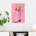 thumbnail image 2 of Letreros de metal con diseño de botas de vaquera y ramo de flores, decoración de pared de hojalata de 8 x 12 pulgadas, 2 of 8
