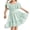 Mint Green, variant on Eltusu Girls Dresses, Fashion Bow Short Sleeve Crew Neck Summer Dress Pink Size 10-12 T