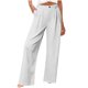 thumbnail image 2 of Karight Linen Dress Pants Women Wide Leg Business Casual Pants Loose High Waisted Palazzo Trousers with Pockets Beach Outfits, 2 of 9