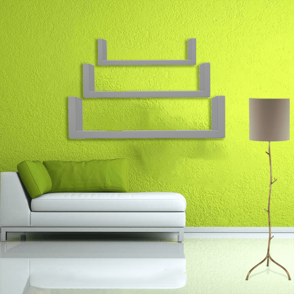 Lowestbest Floating Shelves, Set of 3 Floating Display Shelves Ledge, Bookshelf Wall Mount Storage, Gray Lowestbest Floating Shelves, Set of 3 Floating Display Shelves Ledge, Bookshelf Wall Mount Storage, Gray