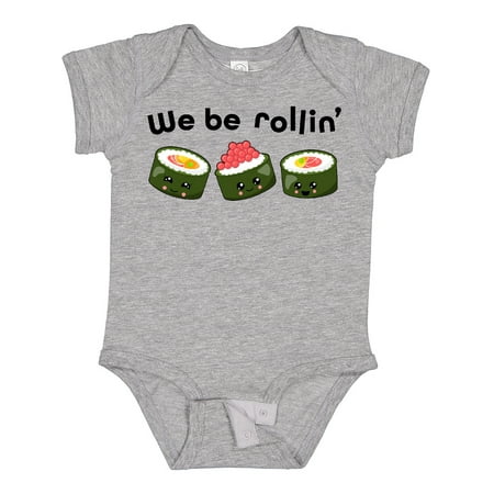 

Inktastic We Be Rollin- Cute Sushi Gift Baby Boy or Baby Girl Bodysuit