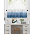 thumbnail image 5 of Valances for Windows Haze Blue Gradient Rod Pocket Cafe Window Treatments Valance Curtains for Kitchen Bathroom Laundry Basement Windows 42"x18", 5 of 9