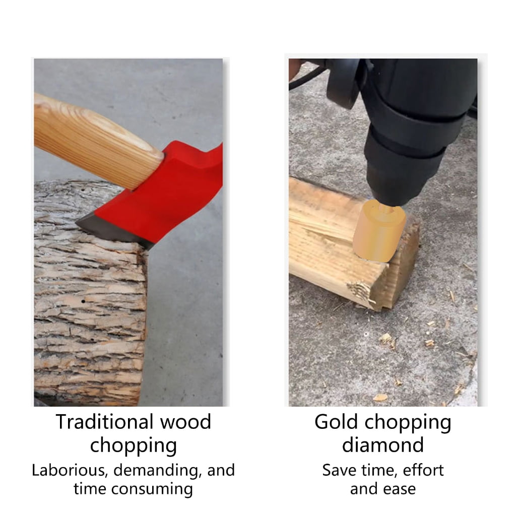 MOMOJIA Firewood Drill Bit Set Log Splitters Drill Bit Removable Wood Electric Drills