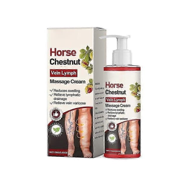 Horse Chestnut Varicose Veins Lymph Massage Cream 100g - Eliminate Edema