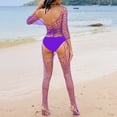 thumbnail image 4 of Sexy Fishnet Bodysuits Lingerie for Women 3/4 Sleeve Naughty Hollow See Through Stockings Mesh Erotic Nightwear, 4 of 4
