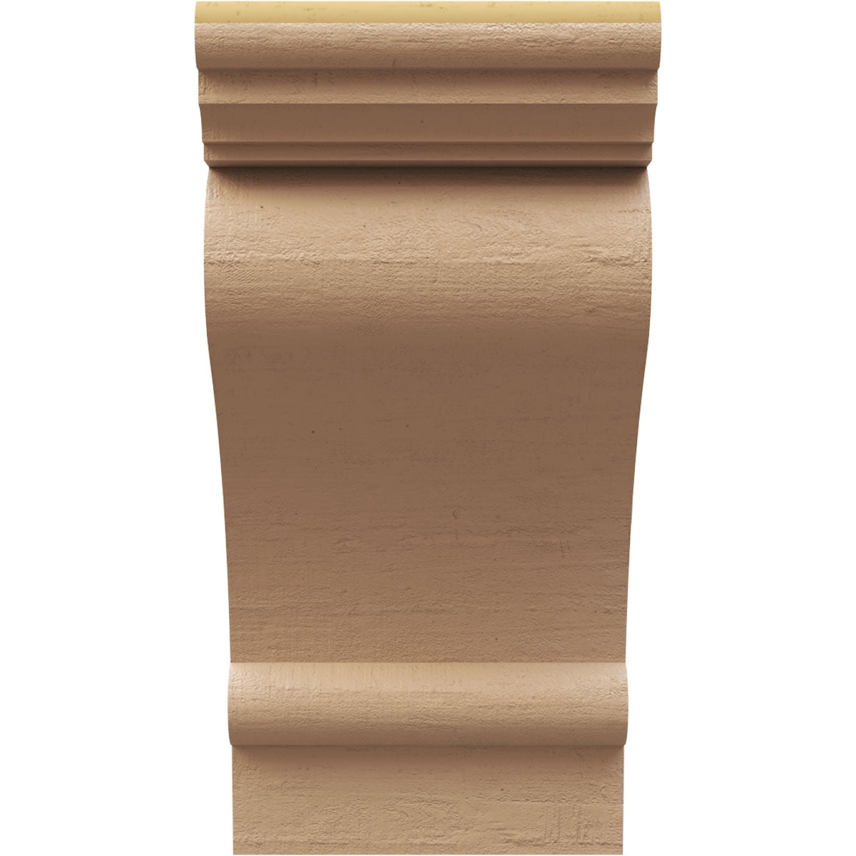 7"W x 7"D x 14"H Wide Mayflower Rough Cedar Woodgrain TimberThane Corbel, Primed Tan