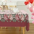 thumbnail image 2 of Mizhona Valentine Rectangle Tablecloth Pink Rose Dining Table Cloth Waterproof Kitchen Decorations 60"x84", 2 of 6
