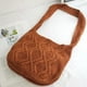 thumbnail image 3 of Xiao Hua Bolso de hombro tejido para mujer, bolso de mano y neceser, elegante bolso de mano tejido para playa, de verano, 38 x 2 x 30 cm (marrón)., 3 of 4