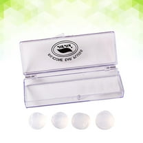 EXHUMKY 2 Pair Professional Ear Plugs for Swimming in White Silicone