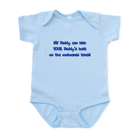 CafePress - MX Kick Daddy's Butt Motocross Baby Bodysuit Blue - Baby Light Bodysuit, Size Newborn - 24 Months