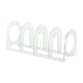 thumbnail image 5 of LOVIVER Bookend Organizer File Folder Sorter Book Ends Desktop Non Skid Desk Bookshelf Book Holder for Shelves Magazines Office Mails White Rings, 5 of 8