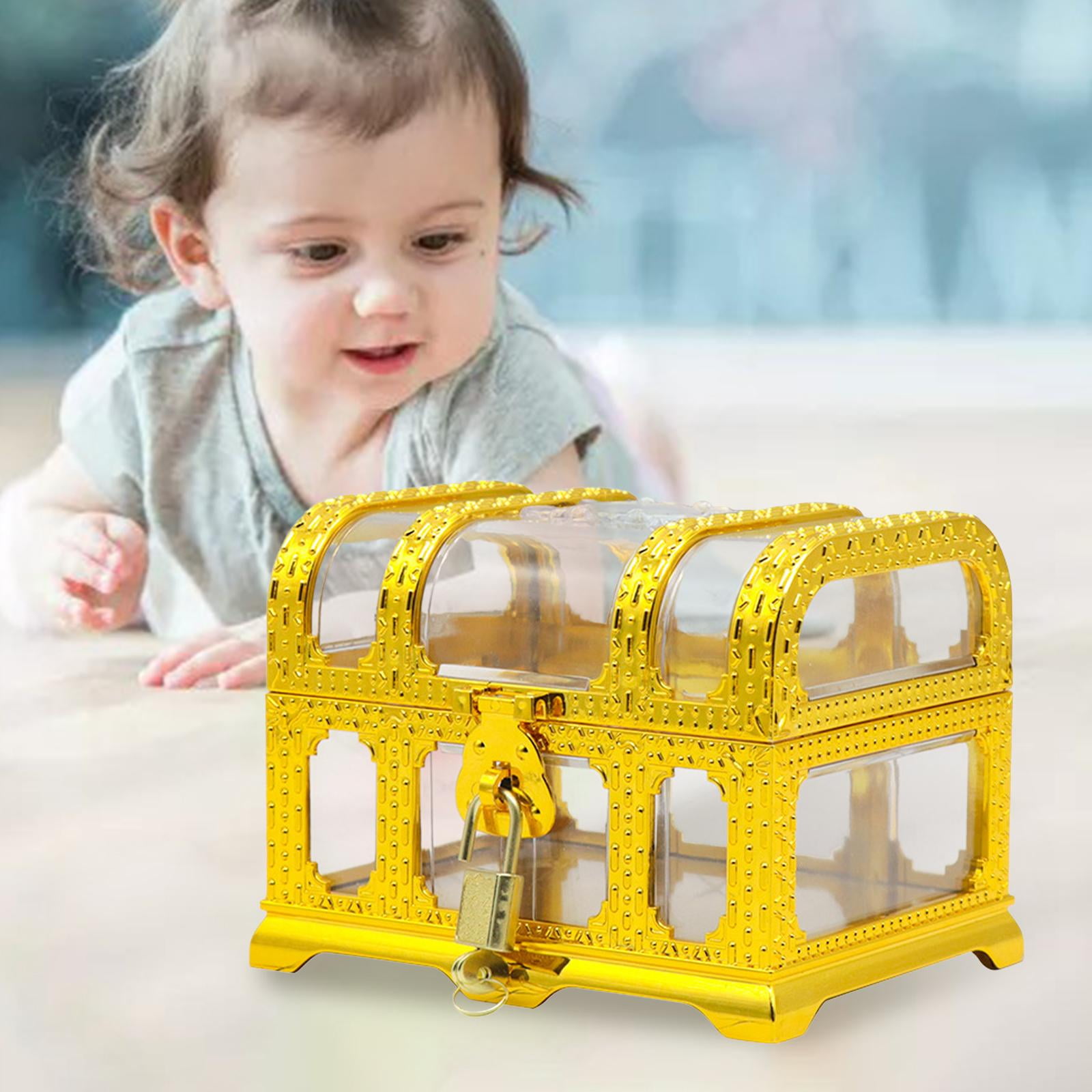 Kids Pirate Treasure Chest with Lock Keys Keepsake Box for Kids Room C Walmart