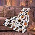 thumbnail image 6 of Playful Trick-Or-Treat decorative motif Collecting autumn celebration, Warm Flannel Blanket for Living Room and Family Room, Festive autumn celebration Scene, Art Lovers autumn celebration Gift, 6 of 9