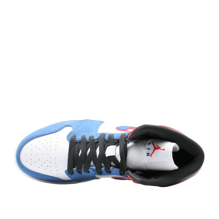 Nike Air Jordan 1 Mid SE White/Red-Rush Blue Men's Basketball