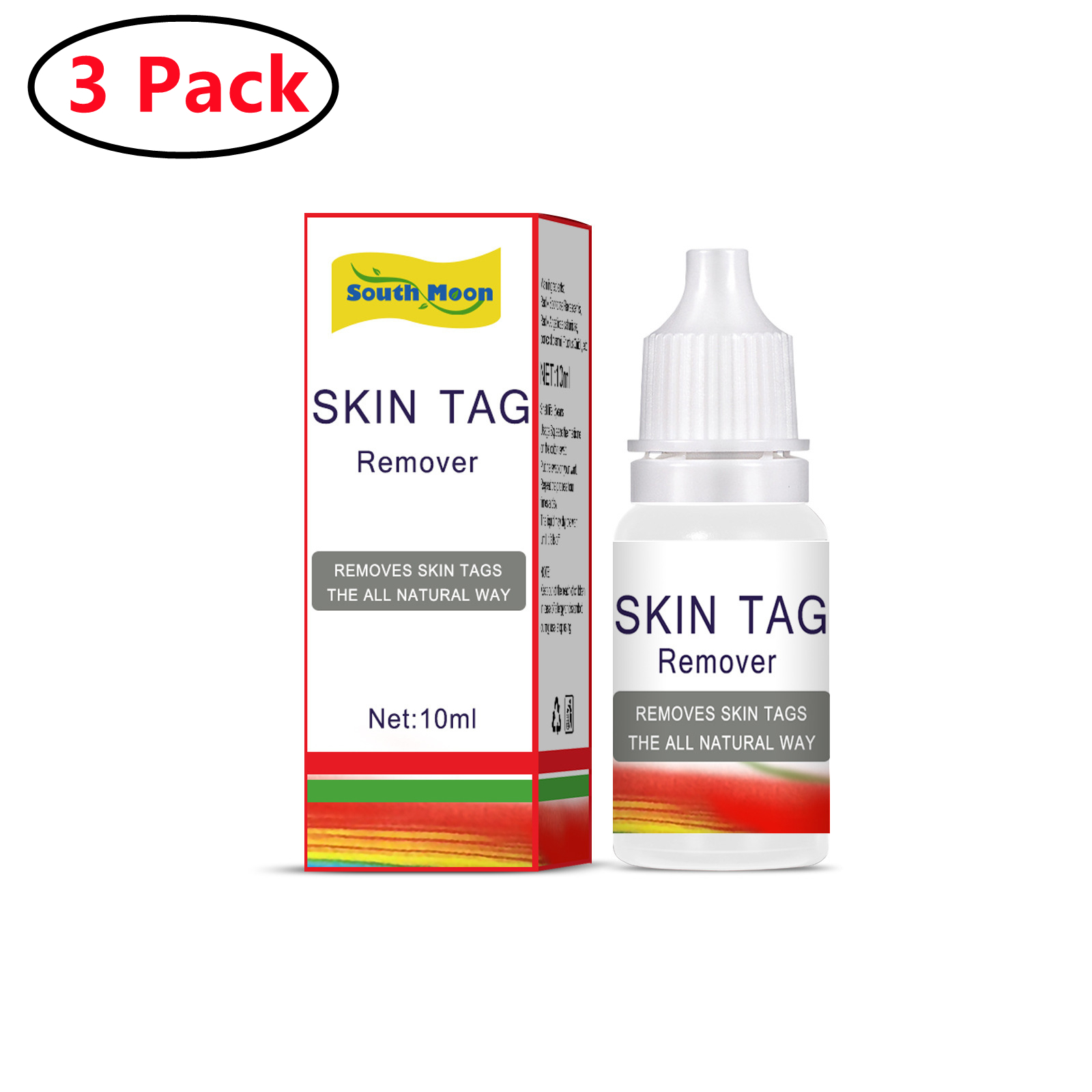 3 Pack Wart Remover Safe for Skin Natural Pain Free Salicylic Acid Free Patented Treatment for