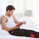 thumbnail image 5 of Balery Cardiogram and Heart Pantalones de pijama para hombre, pijama ultraligero, pantalón de descanso-Small, 5 of 6