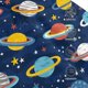 thumbnail image 3 of Fotbe Planets and Stars Gorro Clásico de Béisbol, Gorra Ajustable con Broche Snapback, Gorro de Exterior de Algodón Suave, 3 of 6