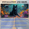 thumbnail image 3 of 1 Pcs 2D Flat License Plate Covers & Frames, Black Wolf Among Flowers For Decorative Front, Waterproof For Decoration Aluminum License Plate Covers & Frames Cover For Men Women, 12" X 6", 3 of 7
