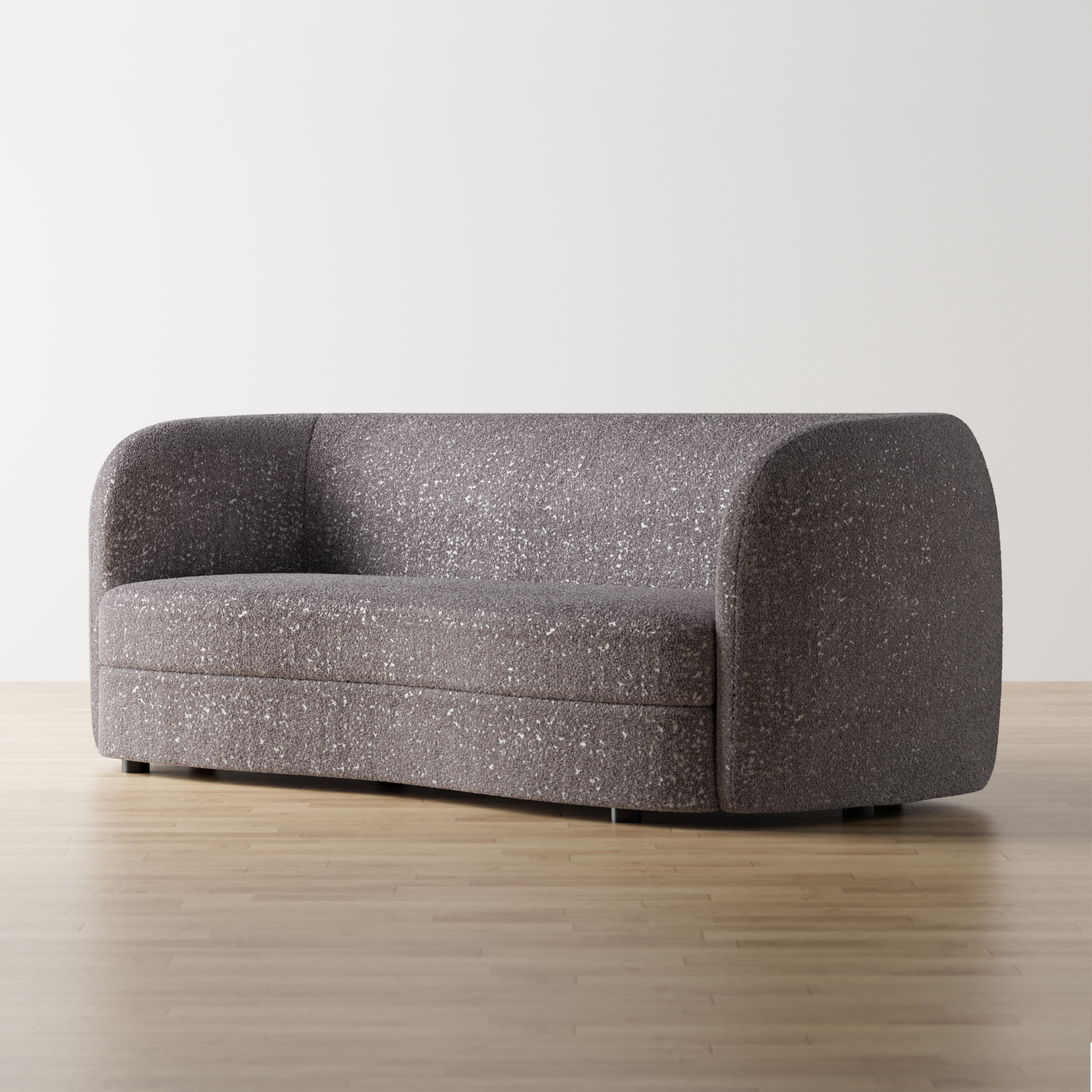 Furniture of America Sonya Tuxedo Style Upholstered Boucle Fabric Charcoal Gray Sofa