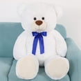 thumbnail image 3 of MaoGoLan 35.4" White Giant Teddy Bear Soft Stuffed Animals Plush Big Bear Toy with Tie, 3 of 10