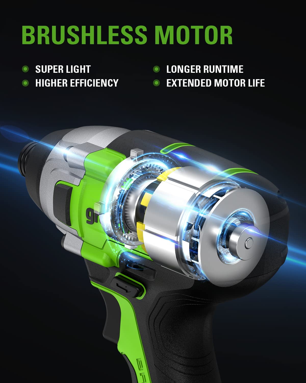 Greenworks 24V 1/4" 2650 in-lbs Brushless Impact Driver Kit with (2) 2Ah Batteries and Dual Port Charger