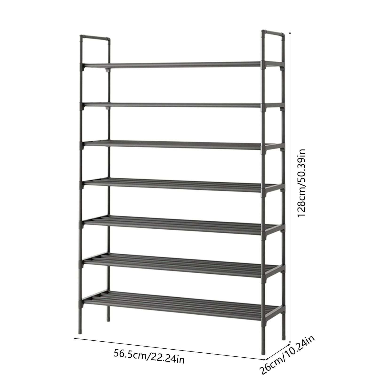 Extra Large Stackable Shoe Rack, Heavy Duty Steel Pipe Storage Organizer Holds 36+ Pairs, for Entryway Hallway Garage Wardrobe, Space Saving DIY Assembly