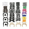 thumbnail image 1 of 66 Pieces Fake Mustaches Costume Party for Role Playing Photo Props Holidays, 1 of 10