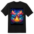 thumbnail image 2 of Plus Size Shirt for Women Oversized Black Tops for Women Short Sleeves Shirt for Women Neon Psychedelic Abstract1 T Shirt Crewneck Shirt for Women M, 2 of 5