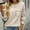 Beige, variant on Crew Neck Sweatshirts Unisex Hoodies for Women Pullover Grey Crewneck Sweatshirt Women Ribbed Tops