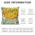 thumbnail image 5 of Hello Summer Sun Decorative Throw Pillow, Daisy Flower Yellow Cushion Case Decor, Here Comes The Sun Seasonal Home Decoration for Sofa Couch, 5 of 5
