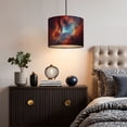 thumbnail image 5 of Space Linen Drum Lampshades Space Cosmic Cloud Orion Nebula Crab Nebula Stars Galaxies 13"x13"x10" Light Shade for Table Lamps Floor Lamps Drum Lamp Shades Lampshade Replacement Assembly Required, 5 of 8